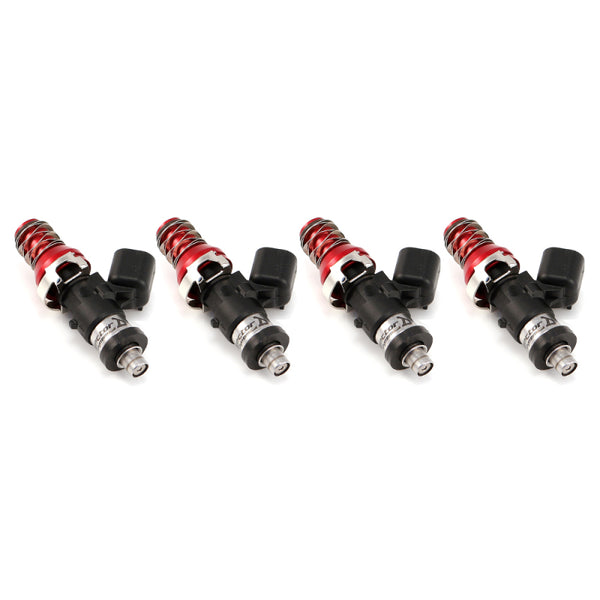 Injector Dynamics ID1050 Fuel Injectors - 11mm Top Adapter (Red) with Denso Lower Cushions (Set of 4)