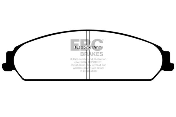 EBC Yellowstuff Brake Pads for 2013-2014 Chrysler 200 3.6