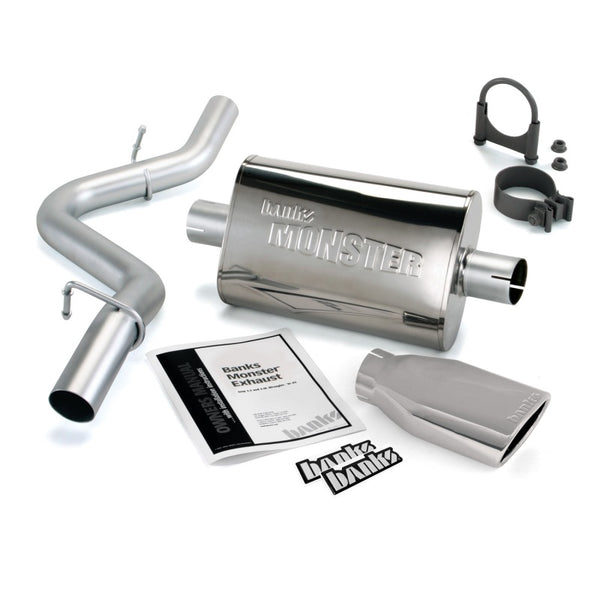 Banks Power Cat-Back Exhaust System for 1997-1999 Jeep Wrangler 2.5L/4.0L - Stainless Steel, Chrome Tip