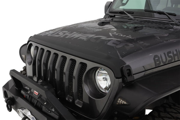 Bushwacker Hood Stone Guard for 18-19 Jeep Wrangler Rubicon/Sport/Unlimited - Black
