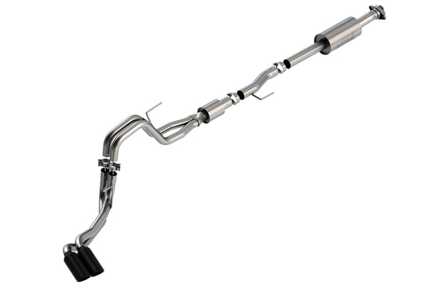 Borla Cat-Back S-Type Exhaust System for 2021 Ford F-150 5.0L V8 - Black Chrome Tips