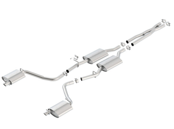 Borla Cat Back Exhaust System for 2015-2016 Dodge Charger 3.6L V6 (Factory Valance Compatible)