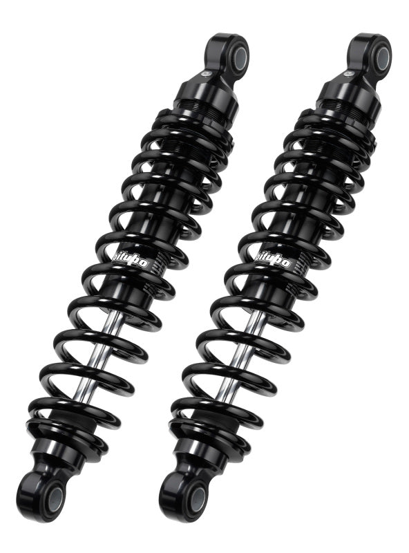 Bitubo WMB0 Twinshocks Adjustable: Spring Preload, Length 356mm, Dark Edition