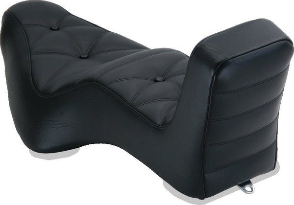 Mustang 08-21 HD Electra Glide,Rd Glide,Rd King,Str Glide Driver Backrest - Black w/ Red Stitching
