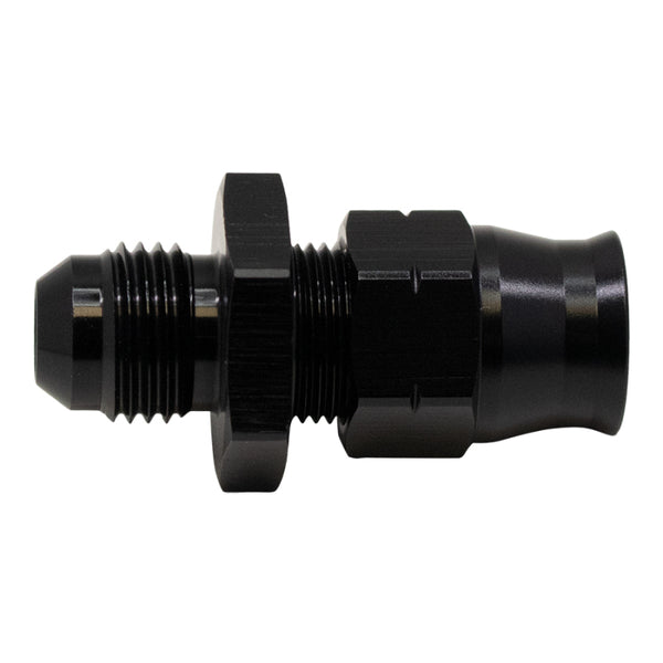 DeatschWerks 6AN Male Flare to 3/8" Hardline Compression Adapter - Matte Black