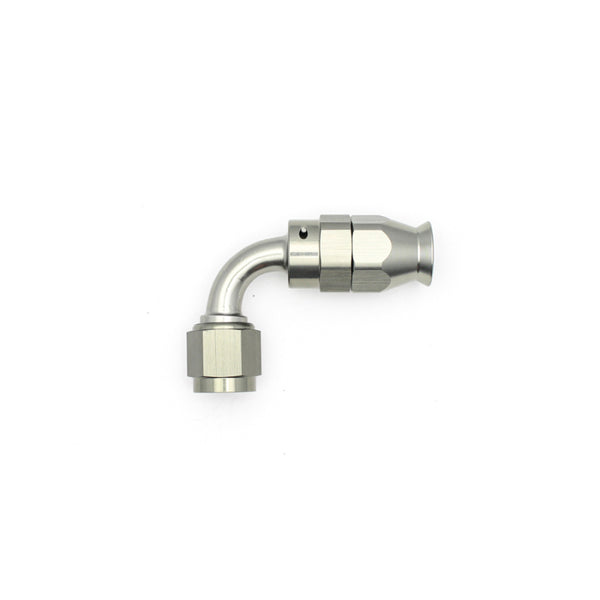 DeatschWerks 6AN Female Swivel 90-Degree Hose End Fitting with Olive Insert