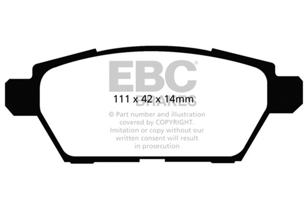 EBC Redstuff Rear Brake Pads for 2006-2009 Ford Fusion 2.3