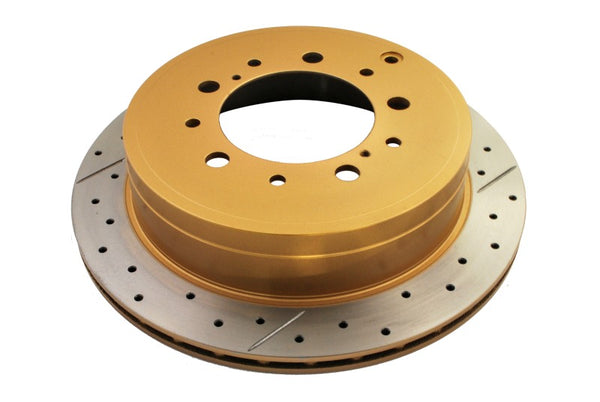 DBA Rear Cross Drilled & Slotted Street Series Rotor for 2007+ Toyota Landcruiser 200 Series
