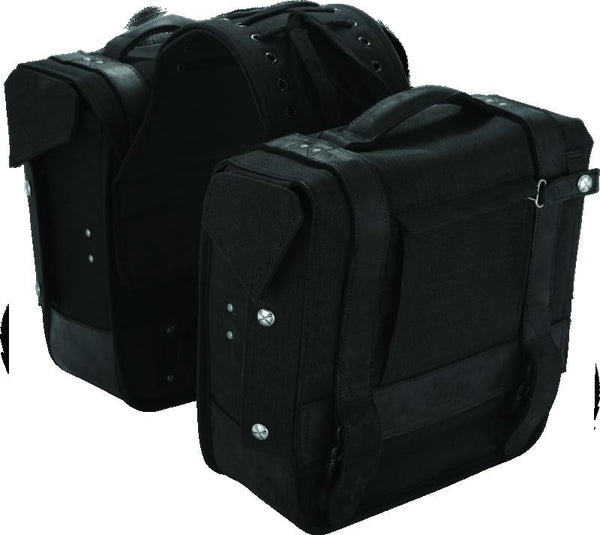 Burly Brand Throw-over Saddlebag - Black