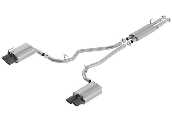Borla S-Type Catback Exhaust for 2020 Ford Explorer ST 3.0L V6 - Black Chrome Tips