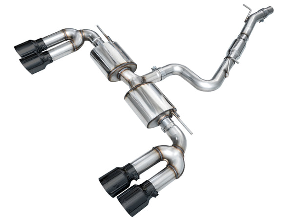 AWE Touring Edition Cat-Back Exhaust for 2022-2024 Audi S3 (8Y) - Diamond Black Tips