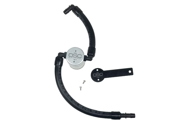 J&L Oil Separator for 2019-2024 Dodge Ram 1500 5.7L - Passenger Side, Clear Anodized