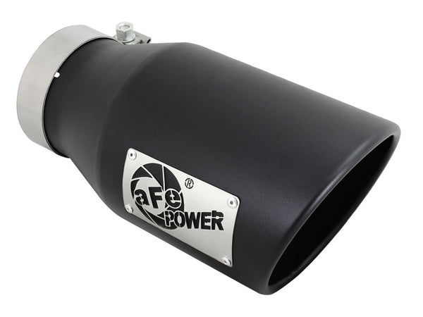 aFe Diesel Exhaust Tip - 4" Inlet x 6" Outlet x 12" Length - Black