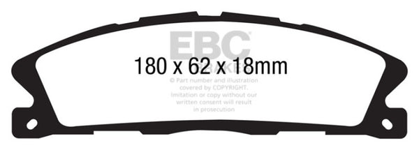 EBC Greenstuff Front Brake Pads for 2013-2019 Ford Explorer 3.5 Twin Turbo 4WD
