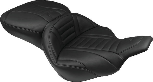 Mustang 97-07 Harley Electra Glide,Rd Glide Super Touring 1PC Seat Deluxe - Black
