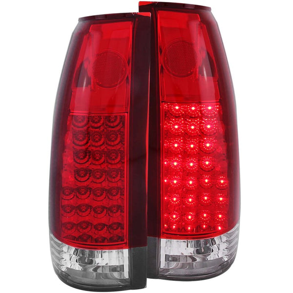 ANZO LED Tail Lights Red/Clear for 1999-2000 Cadillac Escalade