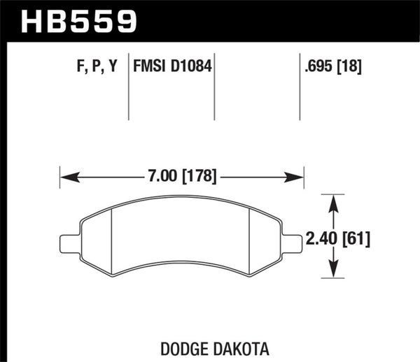 Hawk LTS High Performance Street Brake Pads - OE