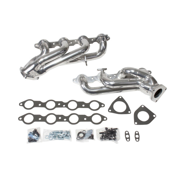 BBK Shorty Tuned-Length Exhaust Headers 1-3/4in Silver Ceramic for 1999-2004 GM Truck/SUV 4.8L 5.3L