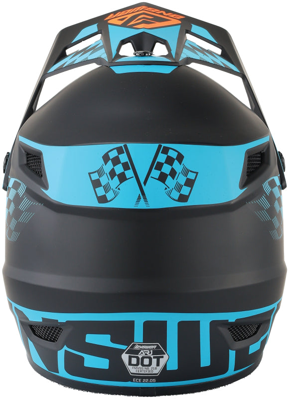 Answer AR1 Sweep Motocross Helmet Black/Astana/Hyper Orange - Large