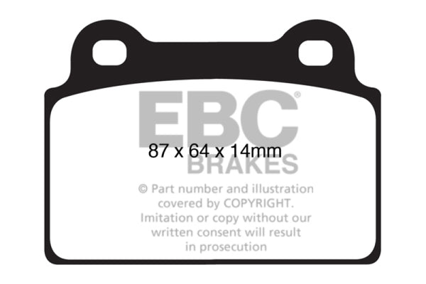 EBC Redstuff Rear Brake Pads for 08-16 Mitsubishi Lancer Evo 10 2.0 Turbo