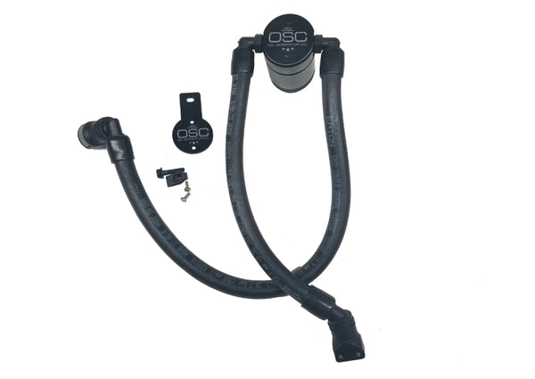 J&L Ford Taurus SHO EcoBoost V6 Passenger Side Oil Separator (2010-2018) - Black Anodized