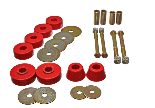 Energy Suspension Body Mounts for Chevy Pickup - Red