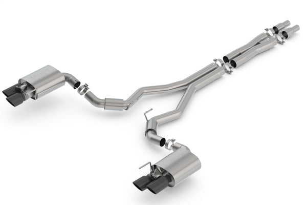 Borla Catback Exhaust for 2018 Ford Mustang GT 5.0L AT/MT - S-Type with Black Chrome Tips