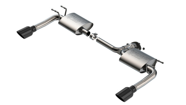 Borla S-Type Axle Back Exhaust for 19-23 Mazda 3 NA & 21-23 Mazda 3 Turbo w/ 4in Black Tips