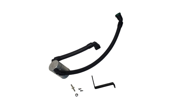 J&L Oil Separator for 2024-2025 Ford Mustang GT with Whipple Supercharger - 3.0 PCV Side, Clear Anodize