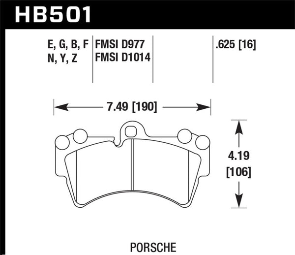 Hawk DTC-60 Race Front Brake Pads for 07-10 Audi Q7, 03-09 Porsche Cayenne, 04-09 VW Touareg