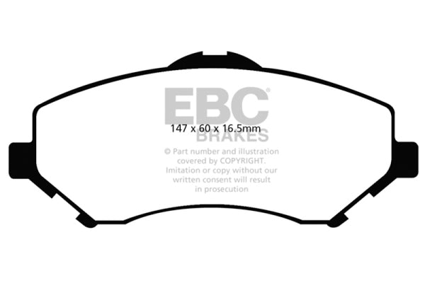 EBC Ultimax2 Front Brake Pads for 2008-2011 Chrysler Town & Country 3.3