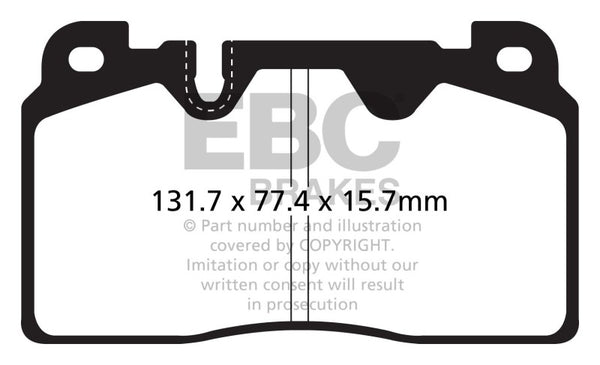 EBC Redstuff Performance Front Brake Pads for Audi Q5 2.0 Turbo (Brembo)