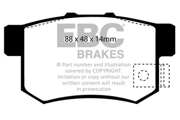 EBC Greenstuff Rear Brake Pads for 2002-2004 Honda CR-V 2.4 EX