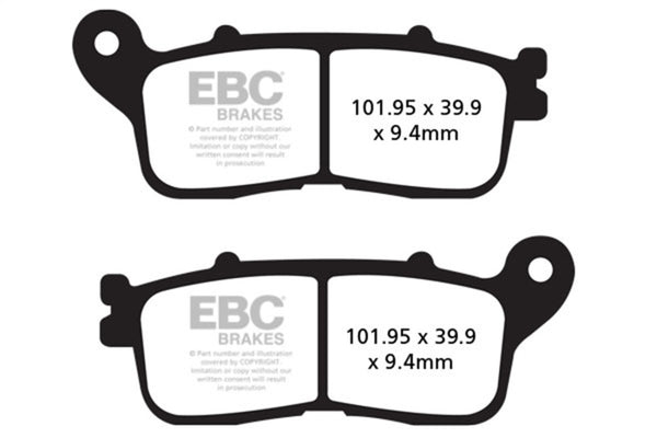 EBC 10-14 Honda VFR 1200 FD Automatic Transmission Model Rear Left Sintered R/HH Brake Pads