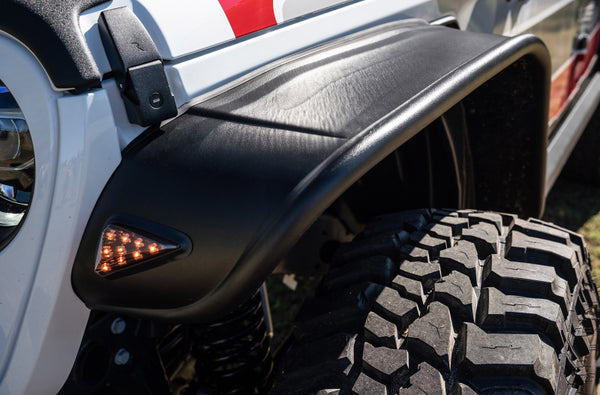 Bushwacker Flat Style Fender Flares for 2020 Jeep Gladiator Launch Edition - Black - 4pc