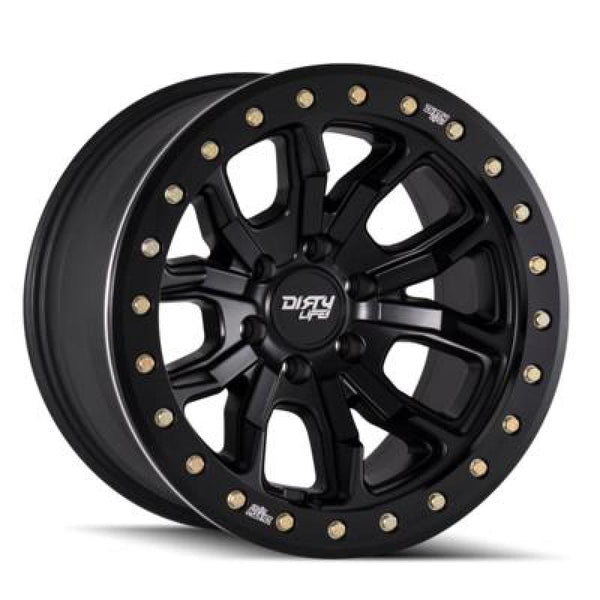 Dirty Life 9303 DT-1 17x9 Beadlock Wheel - Matte Black, 5x127 BP, -12mm Offset