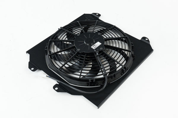 CSF All-Aluminum Fan Shroud with 12in SPAL Fan for 92-00 Honda Civic - Black Finish