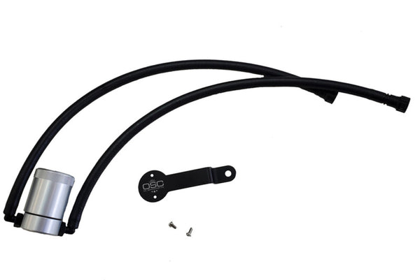 J&L 14-18 Chevy/GM Truck/SUV 5.3L V8 Driver Side Oil Separator - Clear Anodized