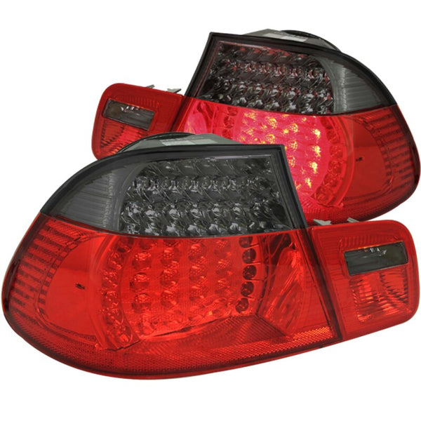 ANZO LED Tail Lights Red/Smoke for 1999-2001 BMW 3 Series E46 (2pc)