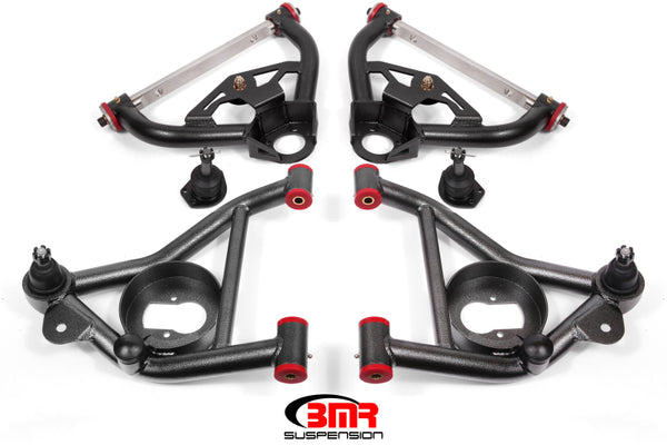 BMR Suspension 78-87 G-Body Upper & Lower A-Arm Kit - Black Hammertone