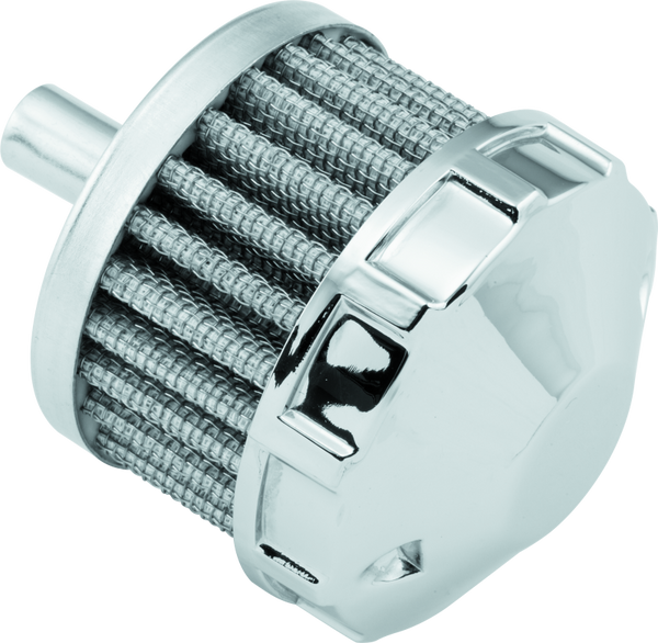 Bikers Choice Chrome Breather Filter - 3/8" Hose