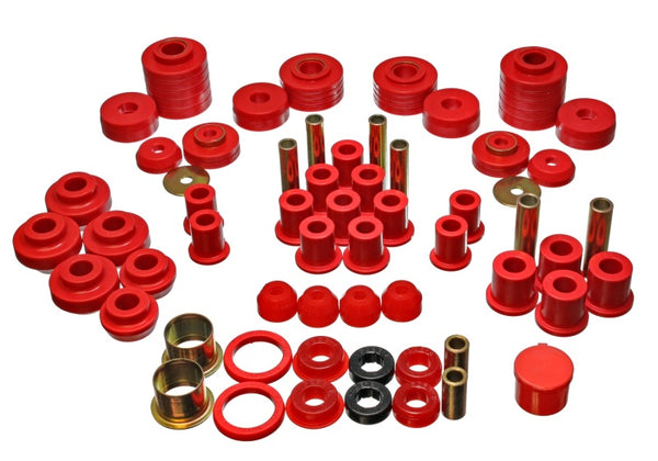 Energy Suspension 80-96 Ford F150 Standard/Extra Cab Pickup Red Hyper-Flex Master Bushing Set