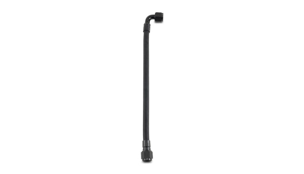 Vibrant -6 AN PTFE Hose Assy Female fittings Straight/90 (24in long)