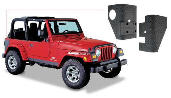 Bushwacker Trail Armor Rear Corners for 97-06 Jeep Wrangler - Black