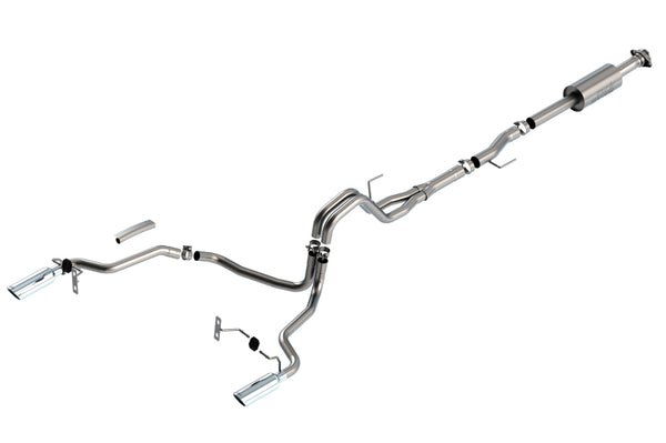 Borla Cat-Back Exhaust System for Ford F-150 2021 2.7L/3.5L - S-Type with Chrome Tips