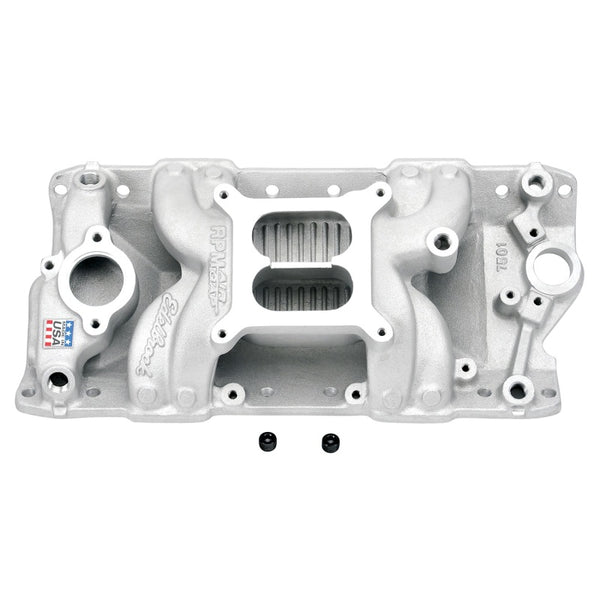 Edelbrock RPM Air‑Gap Intake Manifold – Chevy Small Block 262‑400 Dual‑Plane (Part # EDE7501)