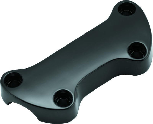 Bikers Choice 74-Up Black Plain Handlebar Clamp With 1in. Bars