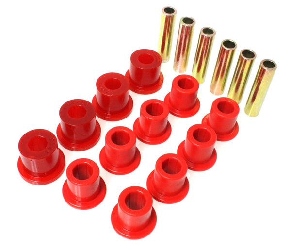 Energy Suspension Hyper-Flex Spring & Shackle Bushing Kit - Red