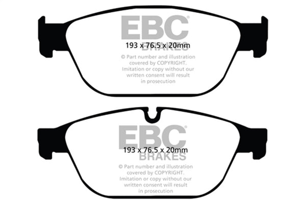 EBC Yellowstuff Front Brake Pads for 2011-2012 Audi A8 Quattro 3.0 Supercharged