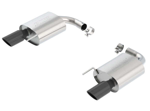 Borla S-Type Axle Back Exhaust for 15-17 Ford Mustang GT 5.0L V8 - 2.5in Pipe & 4in Tip (Black Chrome)